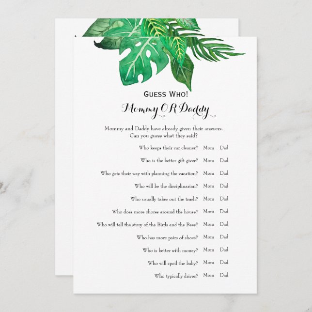 Invitation Double côté - conjecture des souhaits | de jeux de (Devant / Derrière)