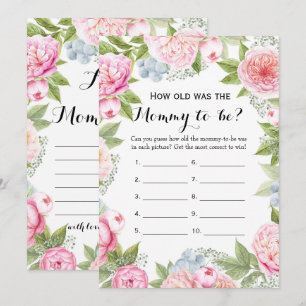 Invitation Double Côté jeux de 2 baby showers comment vieux