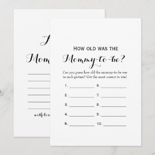 Invitation Double Côté jeux de 2 baby showers comment vieux