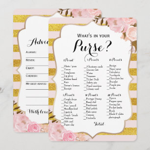 Invitation Double face - 2 sacs à main pour les jeux de Fêtes