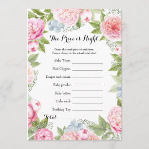 Invitation Double face - Jeux de 2 x Baby showers