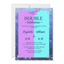 Double Joint jumeau espace anniversaire garçon fil