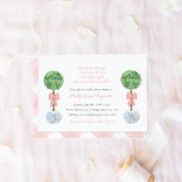 Invitation Double Les Bénédictions Twin Girls Classy Baby sho