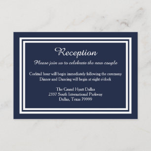 Invitation Double Marine Trim - Réception