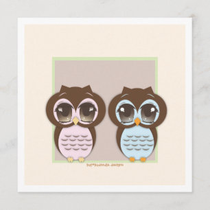 Invitation Doubler la joie !  Baby shower de filles de la Che