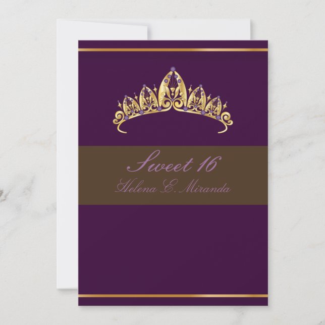 Invitation Douce 16/ améthyste tiara (Devant)