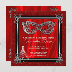 Invitation Douce 16 Masquerade  Anniversaire de l'Sweet sixte