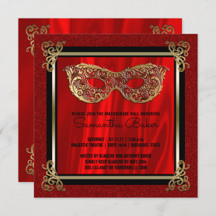 Invitation Douce 16 Masquerade  Anniversaire de l'Sweet sixte