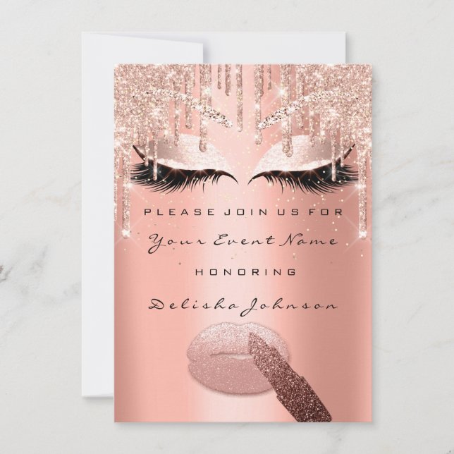 Invitation Douce 16e Drips Mermaid Bridal Quinceañera (Devant)