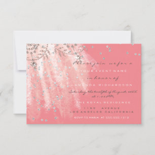 Invitation Douce 16e robe nuptiale Rose doré gris rose