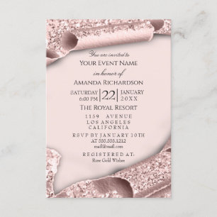 Invitation Douce 16e Rose de la mariée 16e Mariage Photo