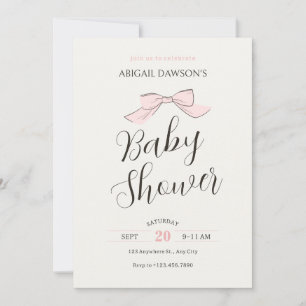 Invitation Douce arche de bébé rose