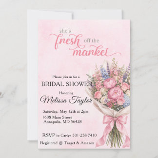 Invitation Douce arrivée sur le marché Baby Shower de mariage