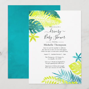 Invitation Douce averse tropicale de Teal et Lemon