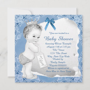 Invitation Douce Baby Blue Baby Shower