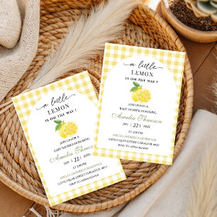 Invitation Douce Baby Lemon Baby Shower Citron Baby Shower