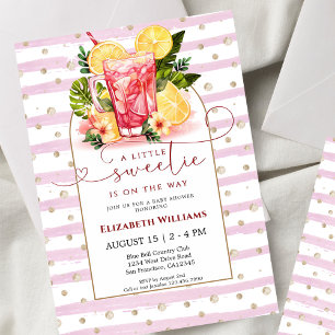 Invitation Douce Baby Shower au Pink Lemonade