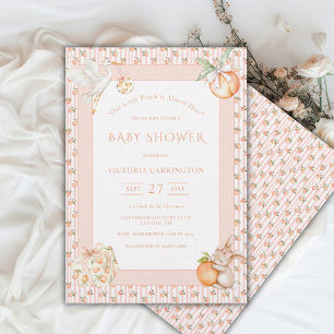 Invitation Douce Baby Shower Petite Pêche