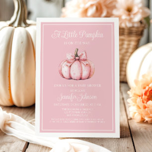 Invitation Douce Baby Shower Rose Pour L'arrivée D'une Petite