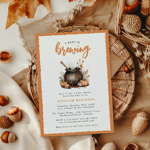 Invitation Douce Bébé Brasse une Baby Shower Halloween