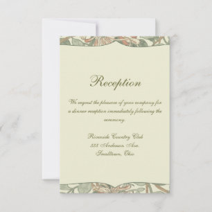 Invitation Douce Chèvre Vintage William Morris Chèvrefeuille