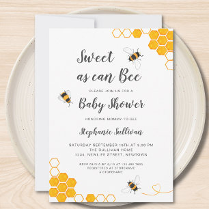 Invitation Douce Comme Peut l'Abeille Budget Baby Shower