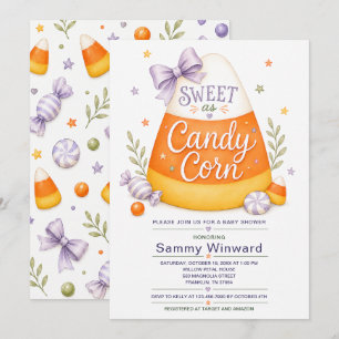 Invitation Douce comme un bonbon d'Halloween pour bébé