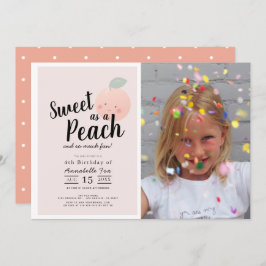 Invitation Douce comme une photo de fille mignonne pour anniv