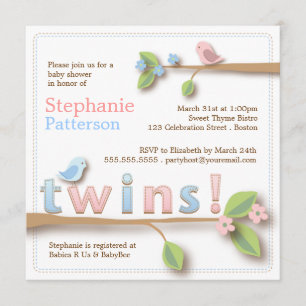 Invitation douce de baby shower de fille de garçon