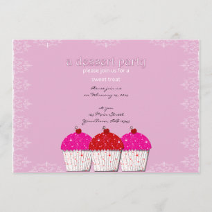 Invitation douce de petit gâteau de Valentine
