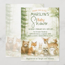 Douce Fête de Naissance Animaux de la Forêt