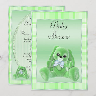 Invitation Douce Fête de Naissance de Lapin aux Oreilles Tomb