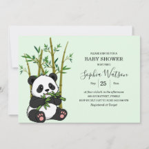 Douce Fête de Naissance Panda Bamboo Menthe