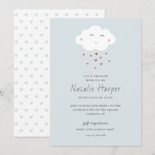 Invitation Douce Fête Prénatale Nuage