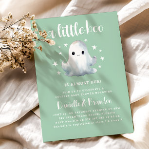 Invitation Douce Fête Prénatale pour Bébé Halloween Boo