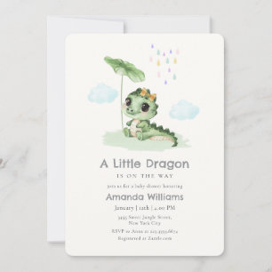 Invitation Douce Goutte de Pluie Petite Fête de Naissance de 