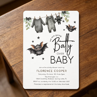 Invitation Douce Halloween Chauve-souris folle de bébé | Show