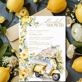 Invitation Douce Italie Positano Amalfi Vespa Enterrement de