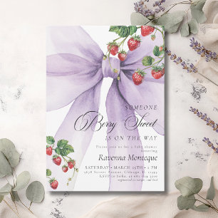Invitation Douce Lilac Douce Fête de Naissance de la Baie Mig