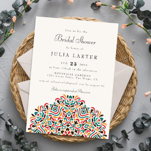 Invitation Douce Mariage Bohème Ethnique Accent