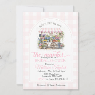 Invitation Douce mariée tout juste sortie du marché