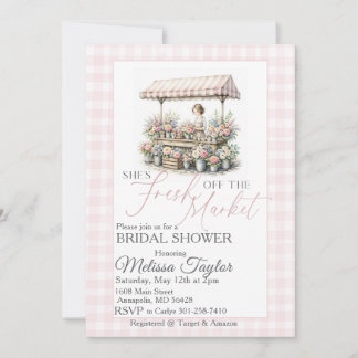 Invitation Douce mariée tout juste sortie du marché