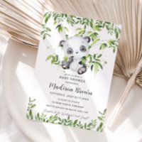 Douce Ourson Panda Bambou Verdure Baby Shower