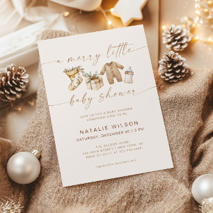 Invitation Douce petite Baby Shower Bohème Genre Neutre