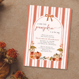 Invitation Douce petite citrouille bébé fille automne Shower