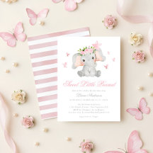 Douce petite éléphant cacahuète Élégant Baby Showe