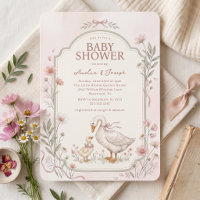 Douce Petite Oie Fille Florale Baby Shower