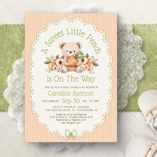 Invitation Douce petite ours en peluche Baby Shower