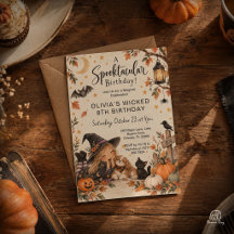 Douce Petite Sorcière Halloween Aquarelle Annivers