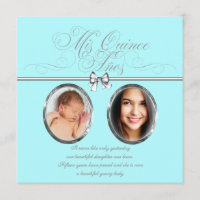 Douce Photo Quinceanera Bleu Teal